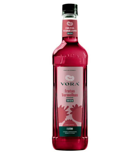 Xarope Vora Frutas Vermelhas Zero Calorias 1L